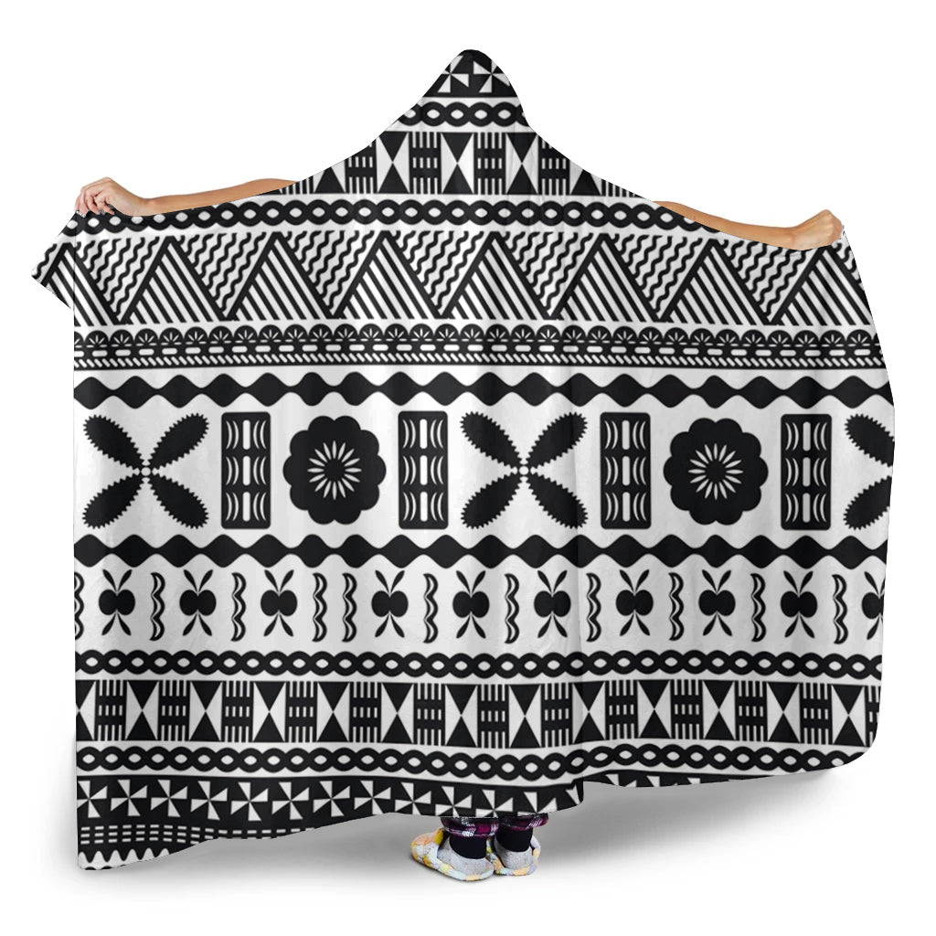 Fiji Hooded Blanket Bula Pattern