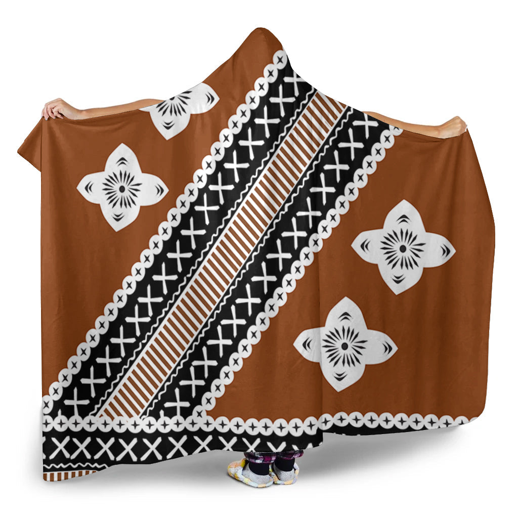 Fiji Hooded Blanket Tapa Clothes