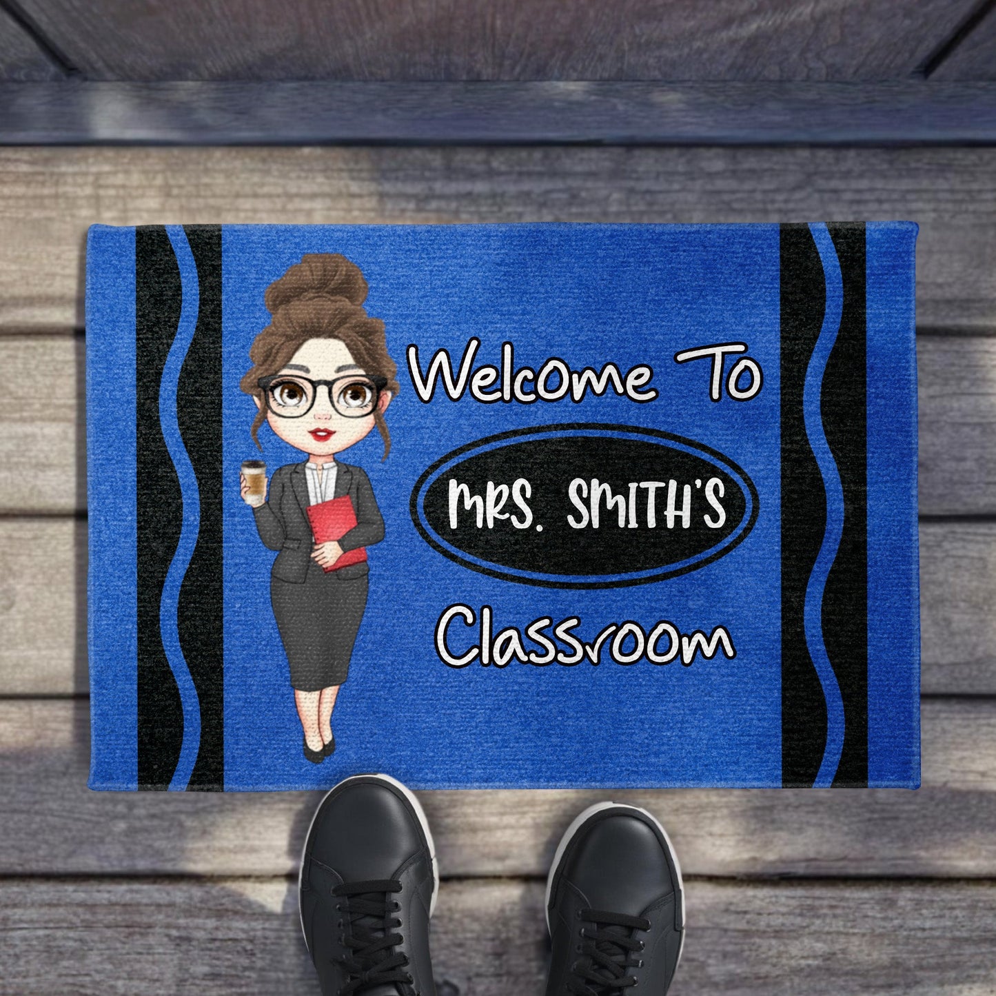 Welcome To Mrs. Smith's Classroom - Personalized Doormat - Gift For Teachers