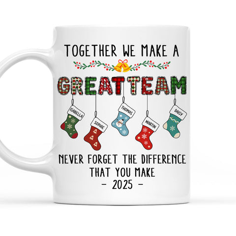 Together We Make A Great Team - Personalized Coffee Mug