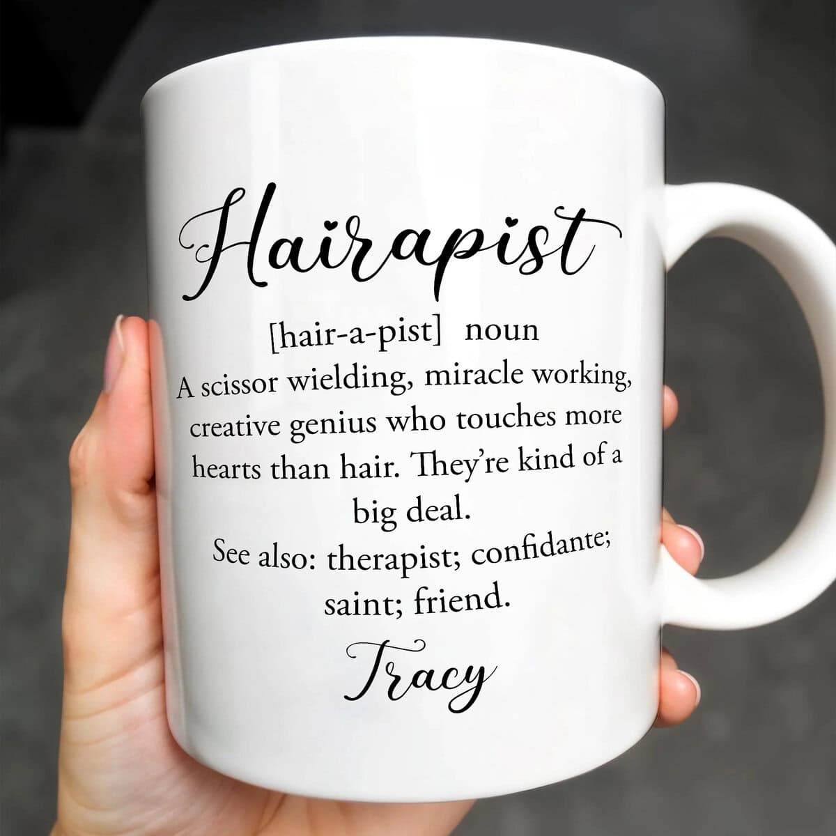 Hairapist Definition Coffee Mug - Personalized Coffee Mug - Gift For Hair Stylists
