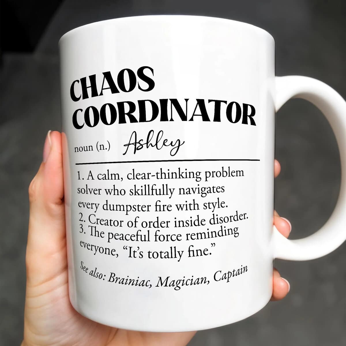 Chaos Coordinator - Personalized Coffee Mug - Gift For Colleagues And Friends