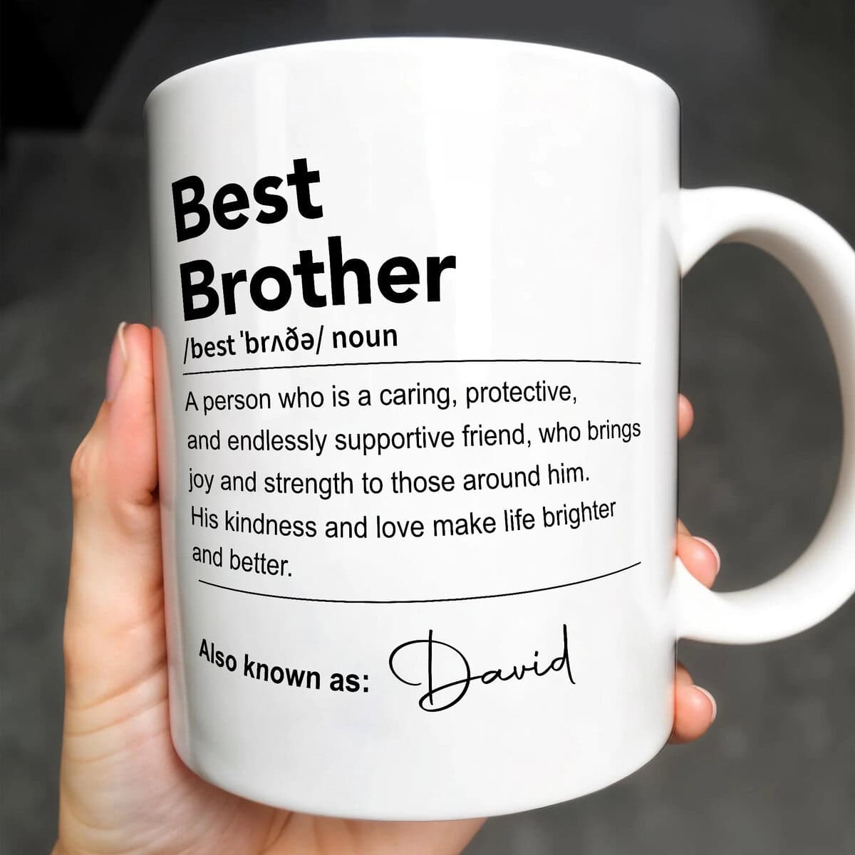 Best Brother Definition - Personalized Custom Coffee Mug - Gift For Brother