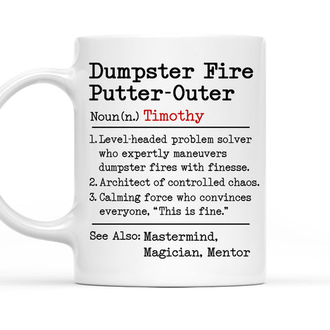 Dumpster Fire Putter-Outer - Personalized Coffee Mug