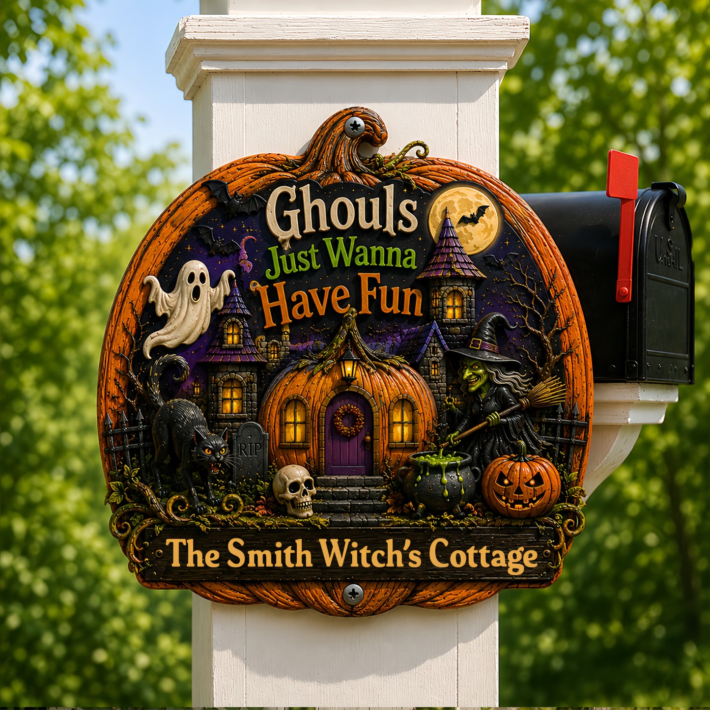 Ghouls Just Wanna Have Fun - Personalized Custom Shaped Metal Sign - Gift For Halloween