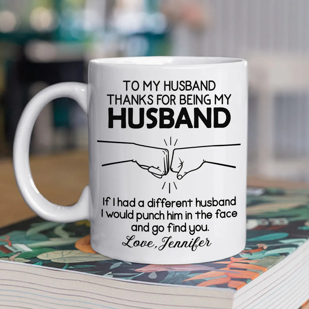 Thank You For Being My Husband - Personalized Coffee Mug