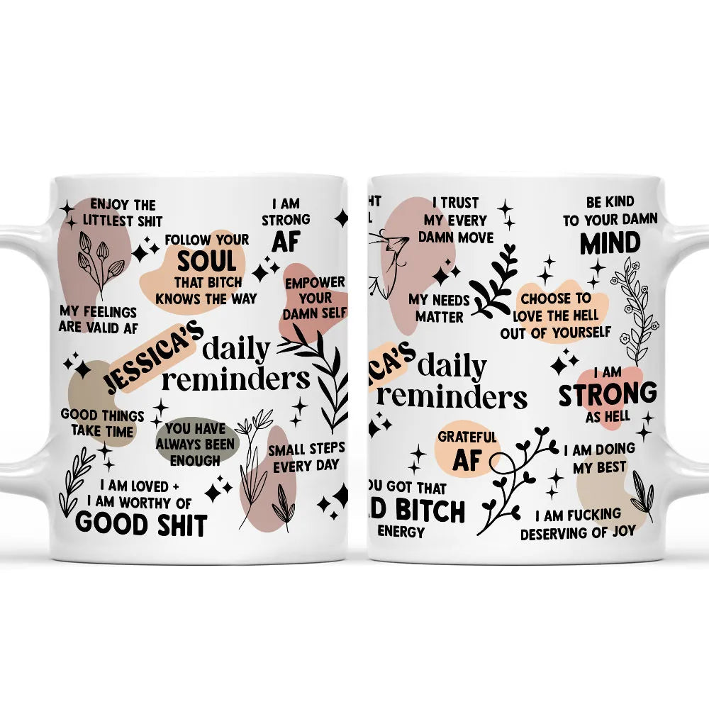 Daily Affirmation Custom Mug - Personalized Coffee Mug
