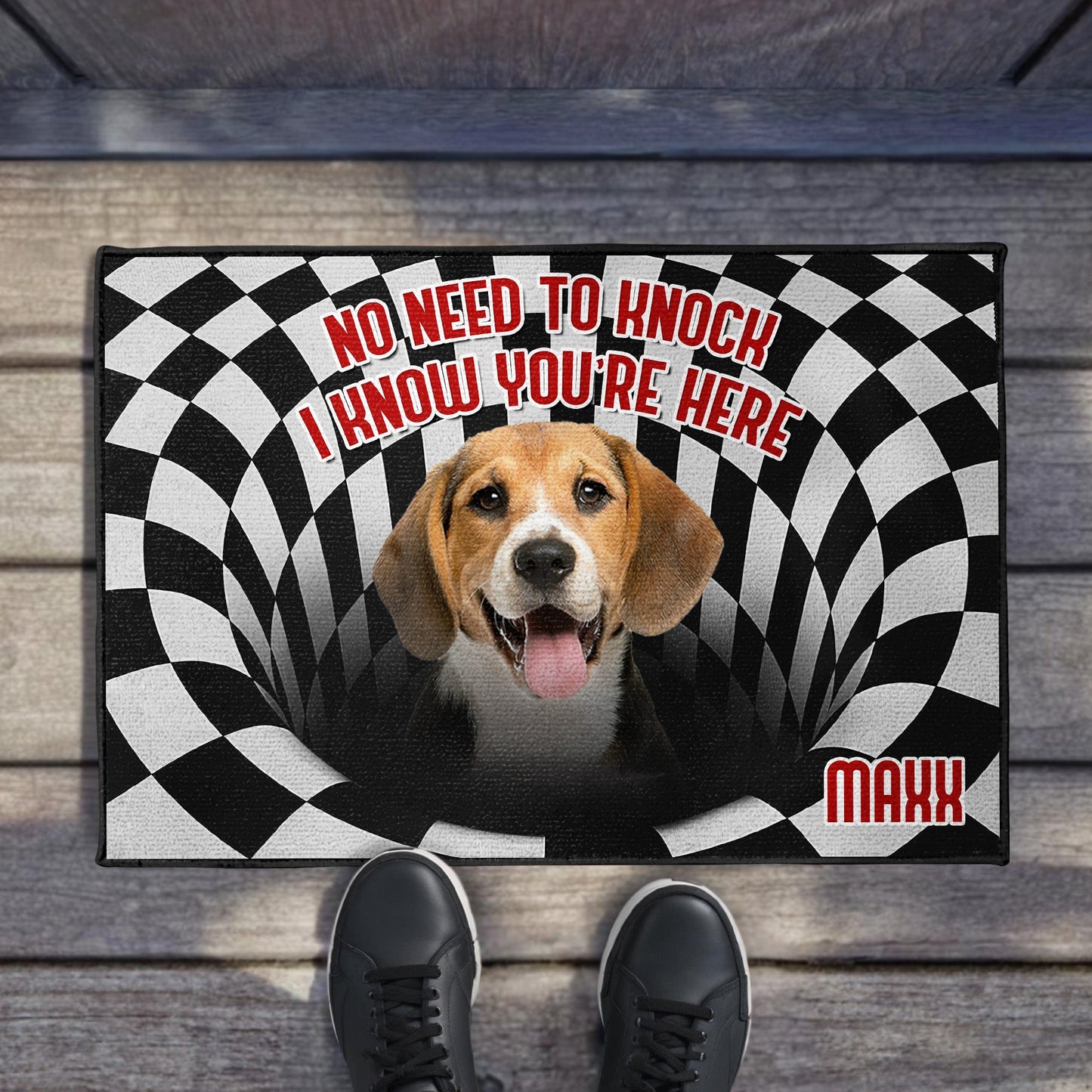 No Need To Knock I Know You're Here - Personalized Doormat - Gift For Dog Lovers