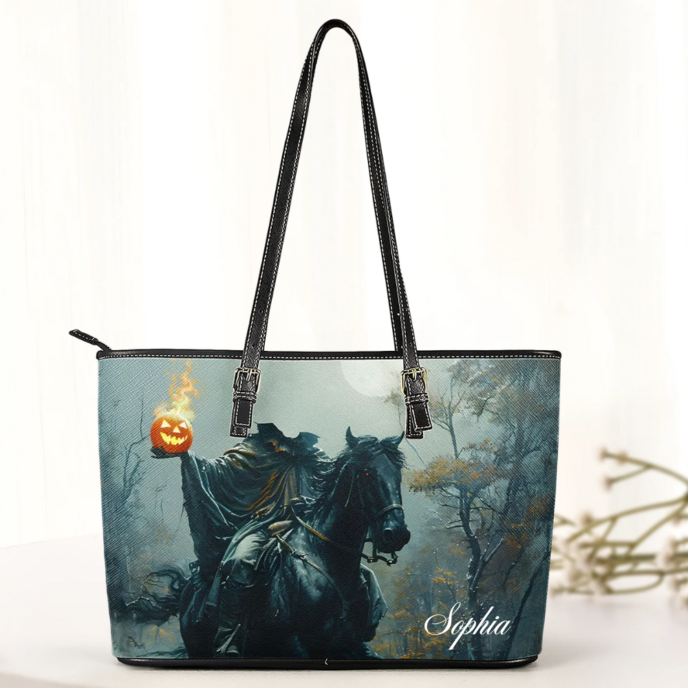 Halloween Gothic Headless Horseman - Personalized Leather Handbag & Wallet Set