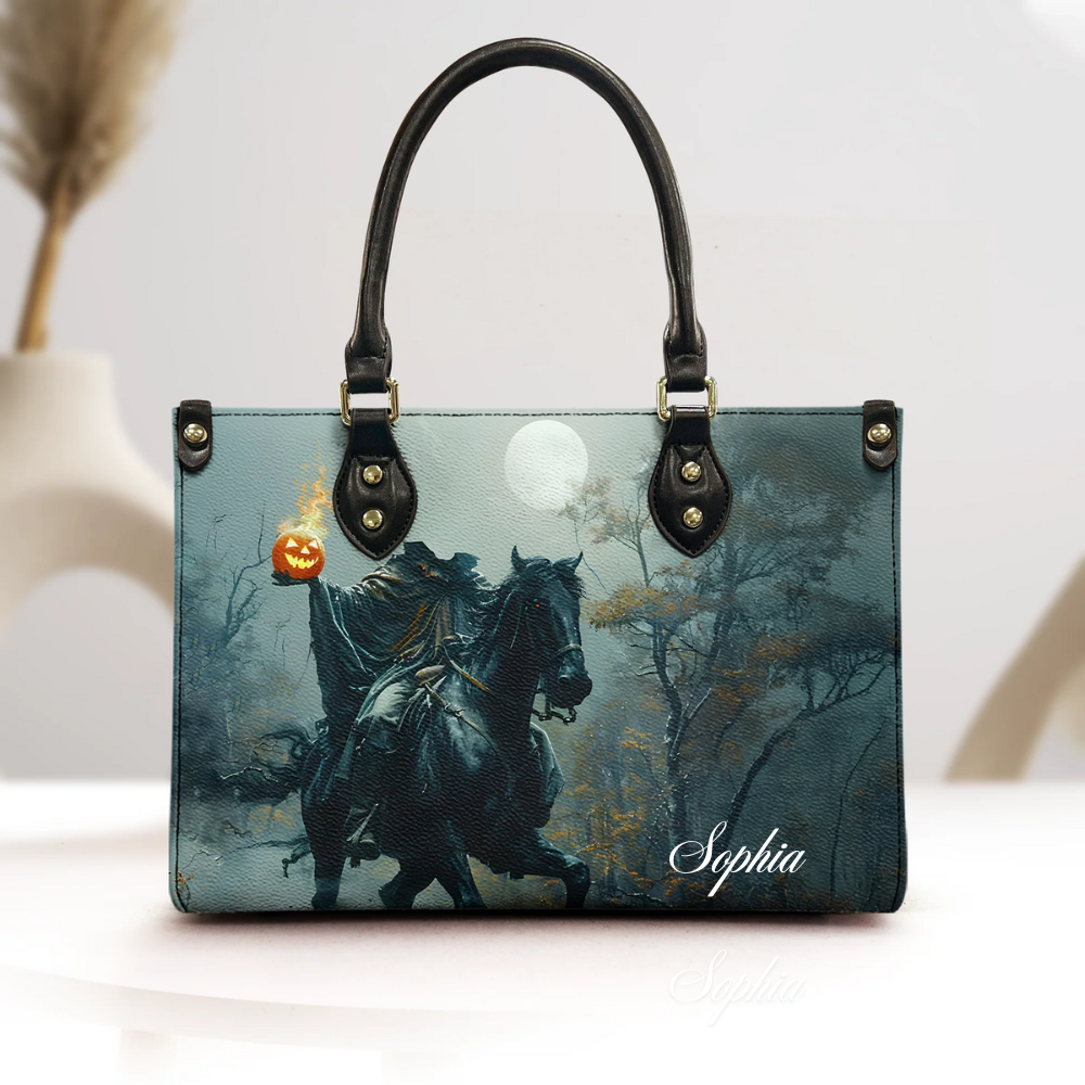 Halloween Gothic Headless Horseman - Personalized Leather Handbag & Wallet Set