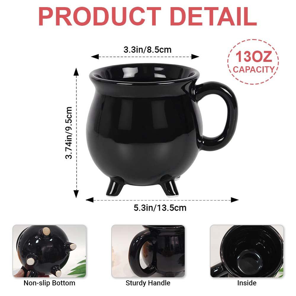 F-Caw-F Crow Joke - Funny Cauldron Mug - Gift For Family Members, Coworkers, Friends - Personalized Cauldron Coffee Mug