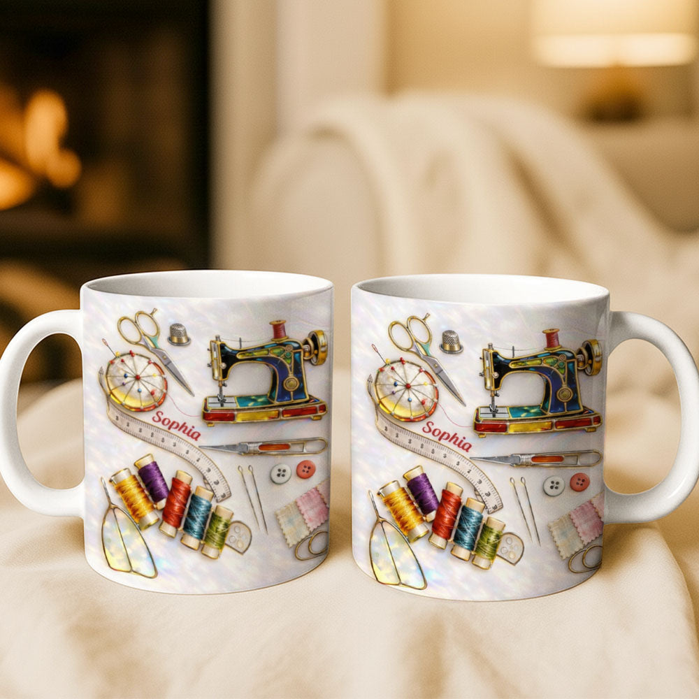 Seamstress, Quilter, Tailor, Sewing Lover - Personalized Sewing Mug