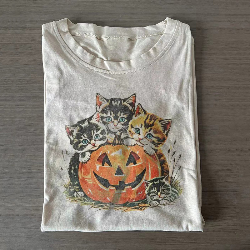 Vintage 90s Cat Halloween - Halloween Shirt