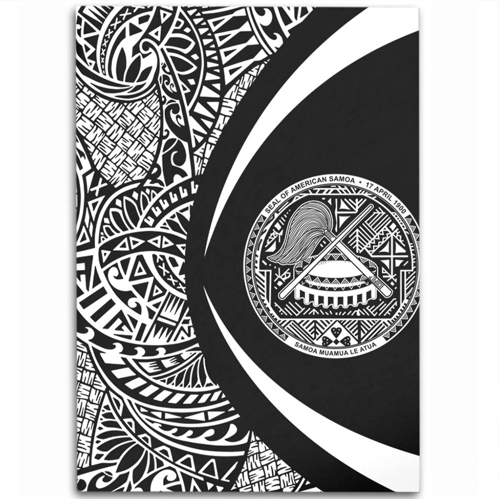 American Samoa Area Rug Lauhala White Circle Style-Myprintsy