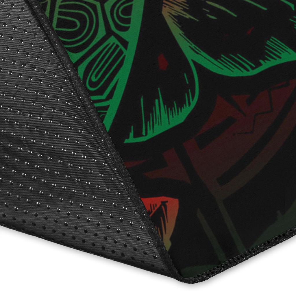 American Samoa Area Rugs Turtle Hibiscus Reggae-Myprintsy