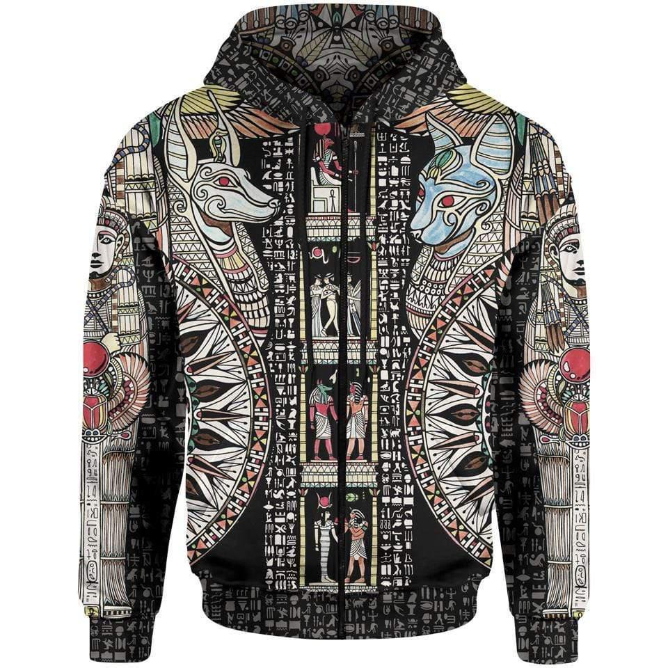 Anubis & Bastet Zip Hoodie