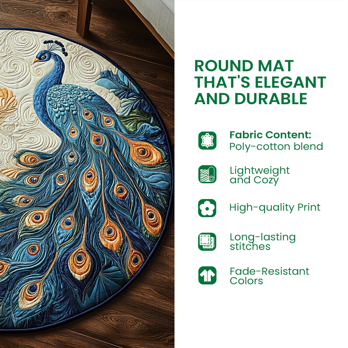 Autumn Magic Quilted Round Mat VTQ-Myprintsy