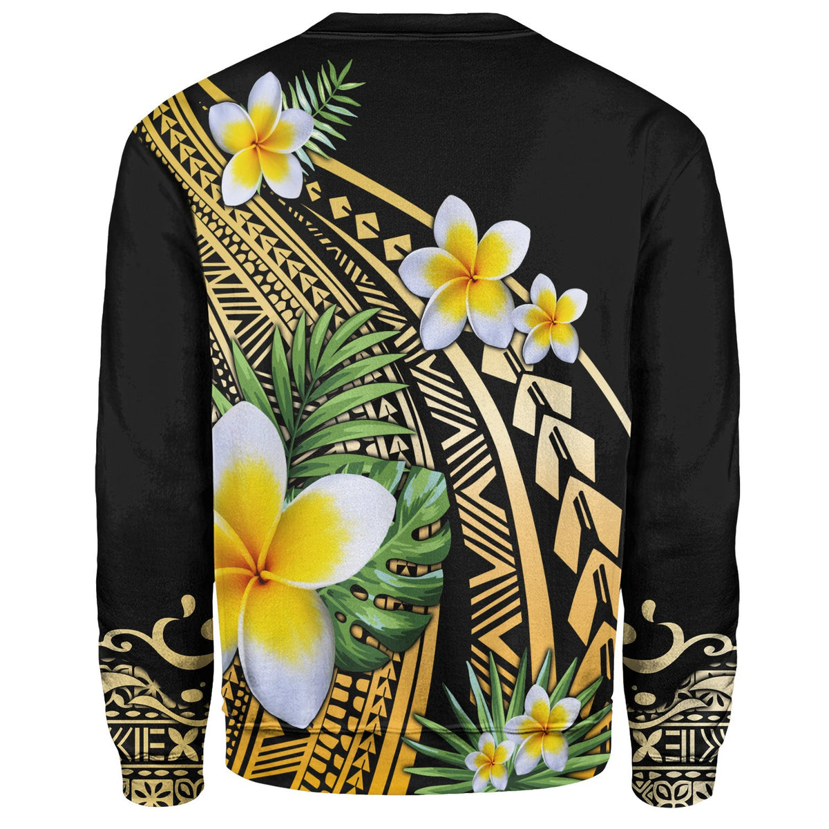 Hawaii Sweatshirt Plumeria Polynesian Pattern