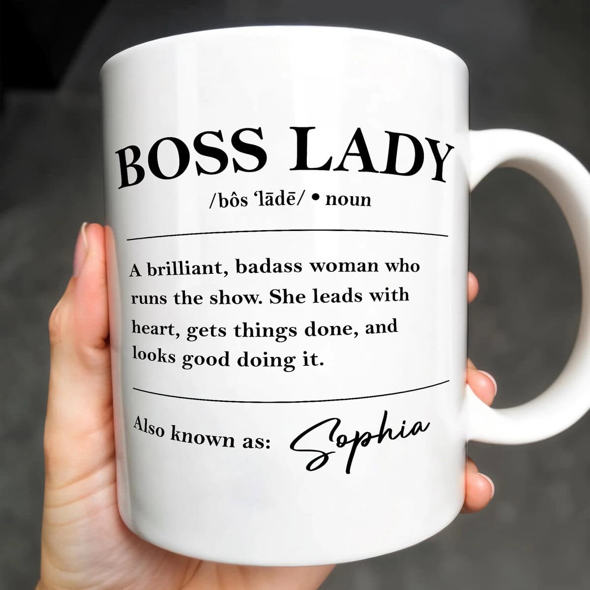 Boss Lady A Brilliant, Badass Woman - Personalized Coffee Mug-Myprintsy