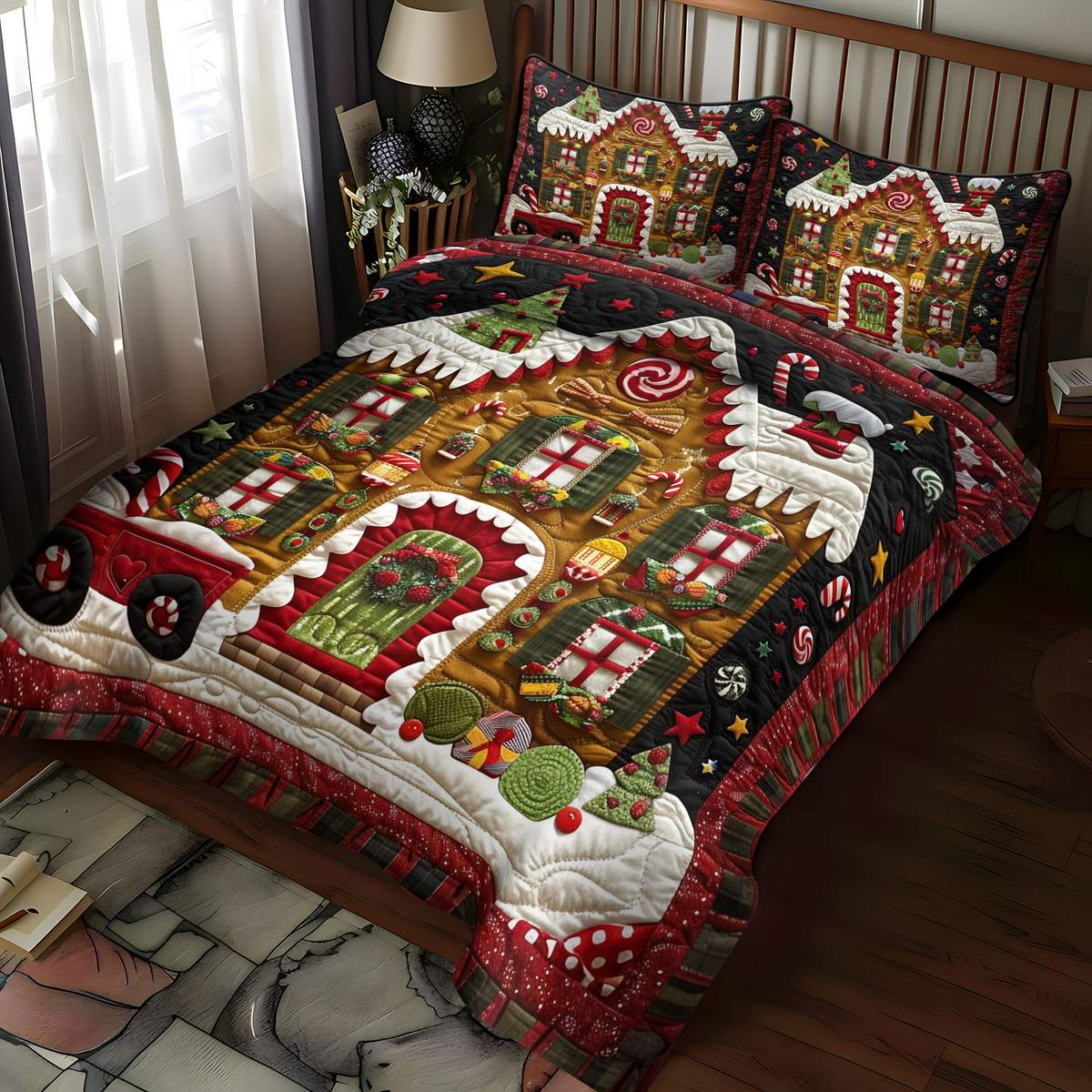 Candy Wonderland -Piece Quilted Bedding Set VTQ-Myprintsy