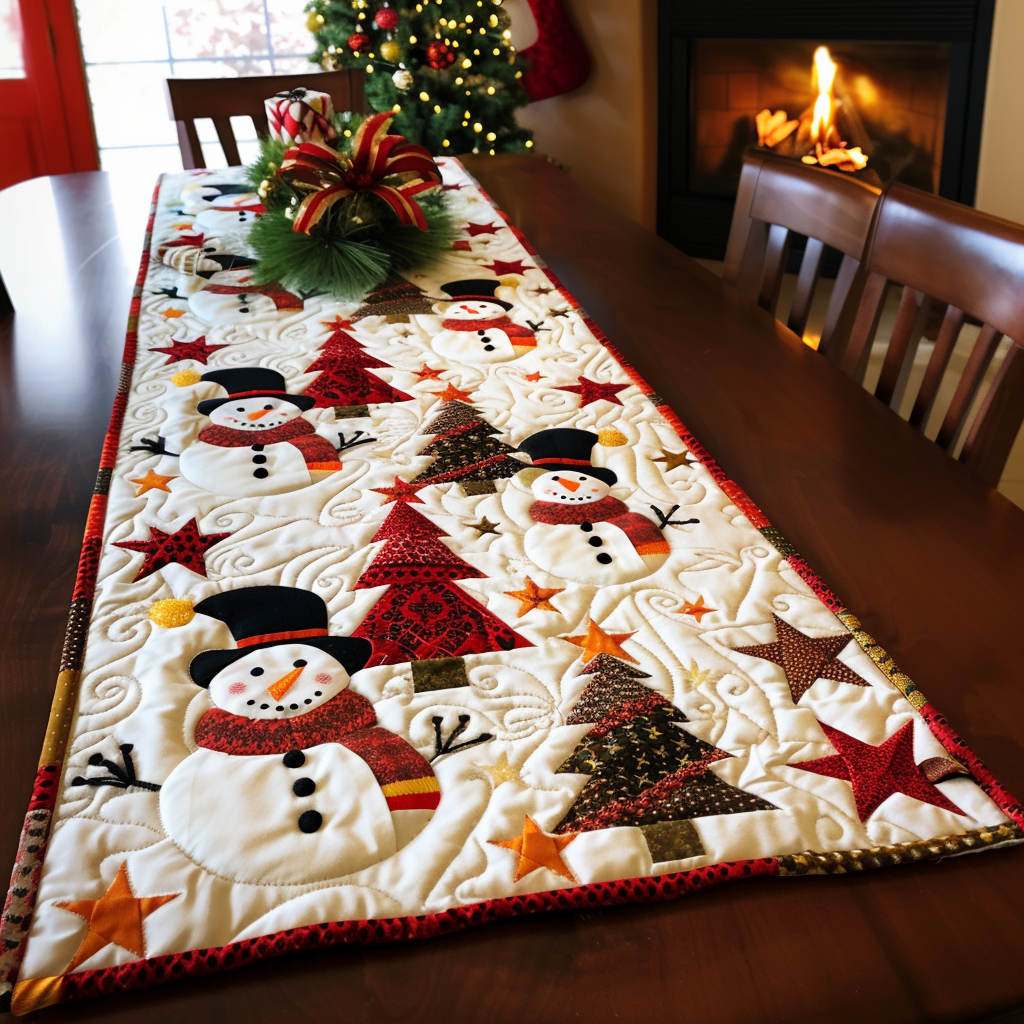 Christmas Cheer Quilted Table Runner VTQ-Myprintsy