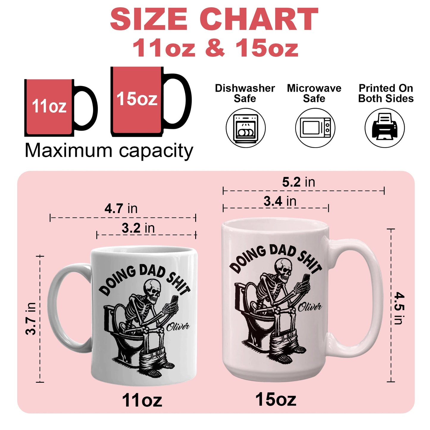 Doing Dad Shit - Personalized Halloween Ceramic Mug-Myprintsy