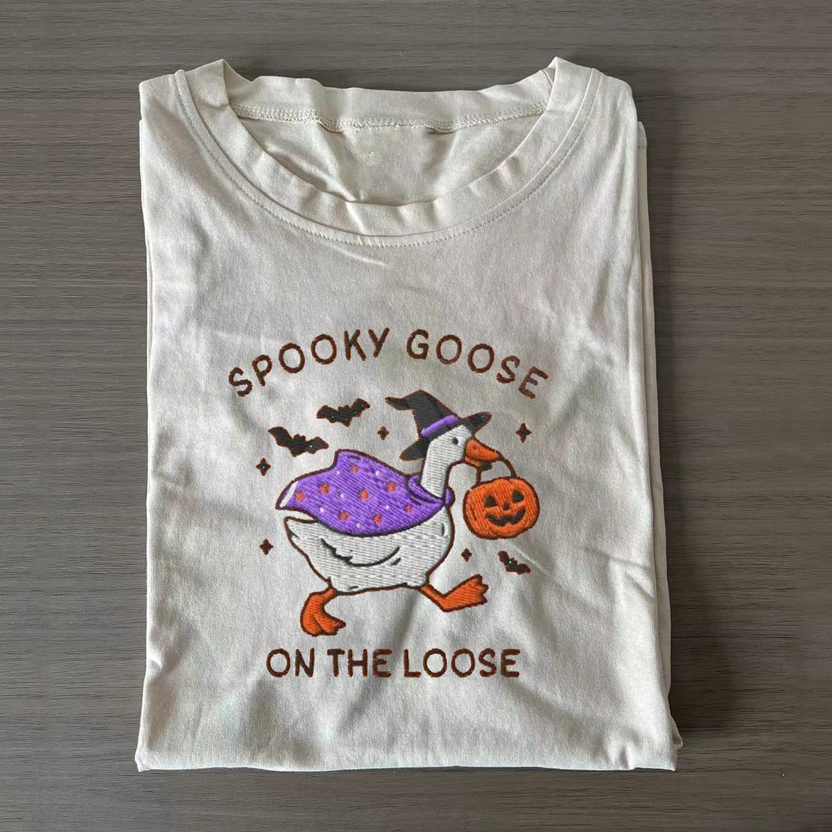 Embroidered Spooky Goose - Halloween Shirt-Myprintsy