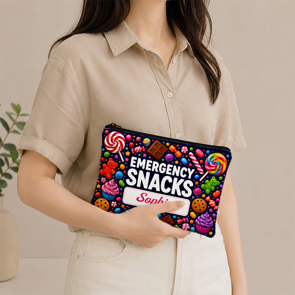 Emergency Snacks - Personalized Cosmetic Bag-Myprintsy
