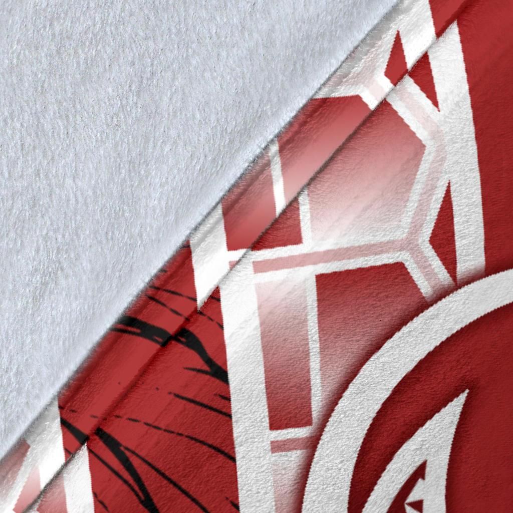FSM Polynesian Premium Blanket - Summer Plumeria (Red)-Myprintsy