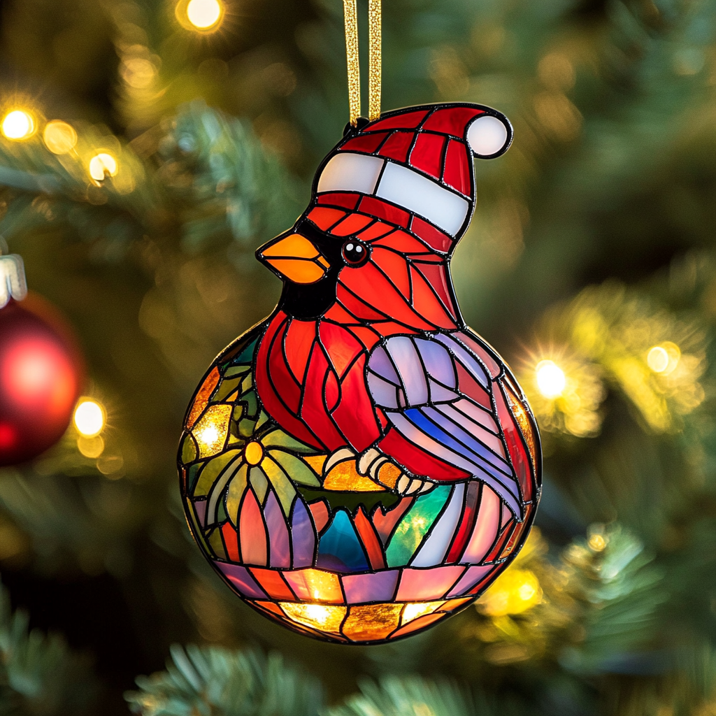 Festive Cardinal Mica Ornament VTQ-Myprintsy