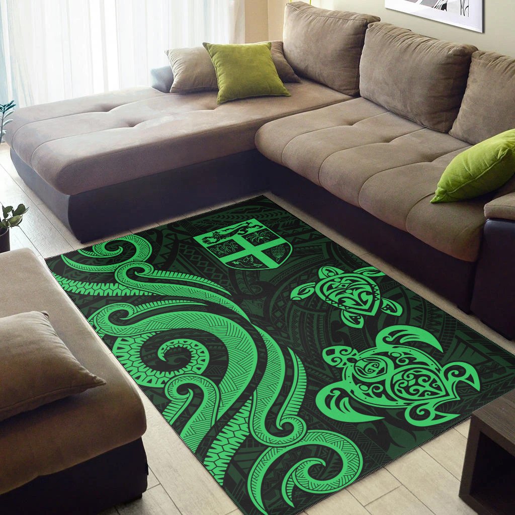 Fiji Area Rug - Green Tentacle Turtle-Myprintsy