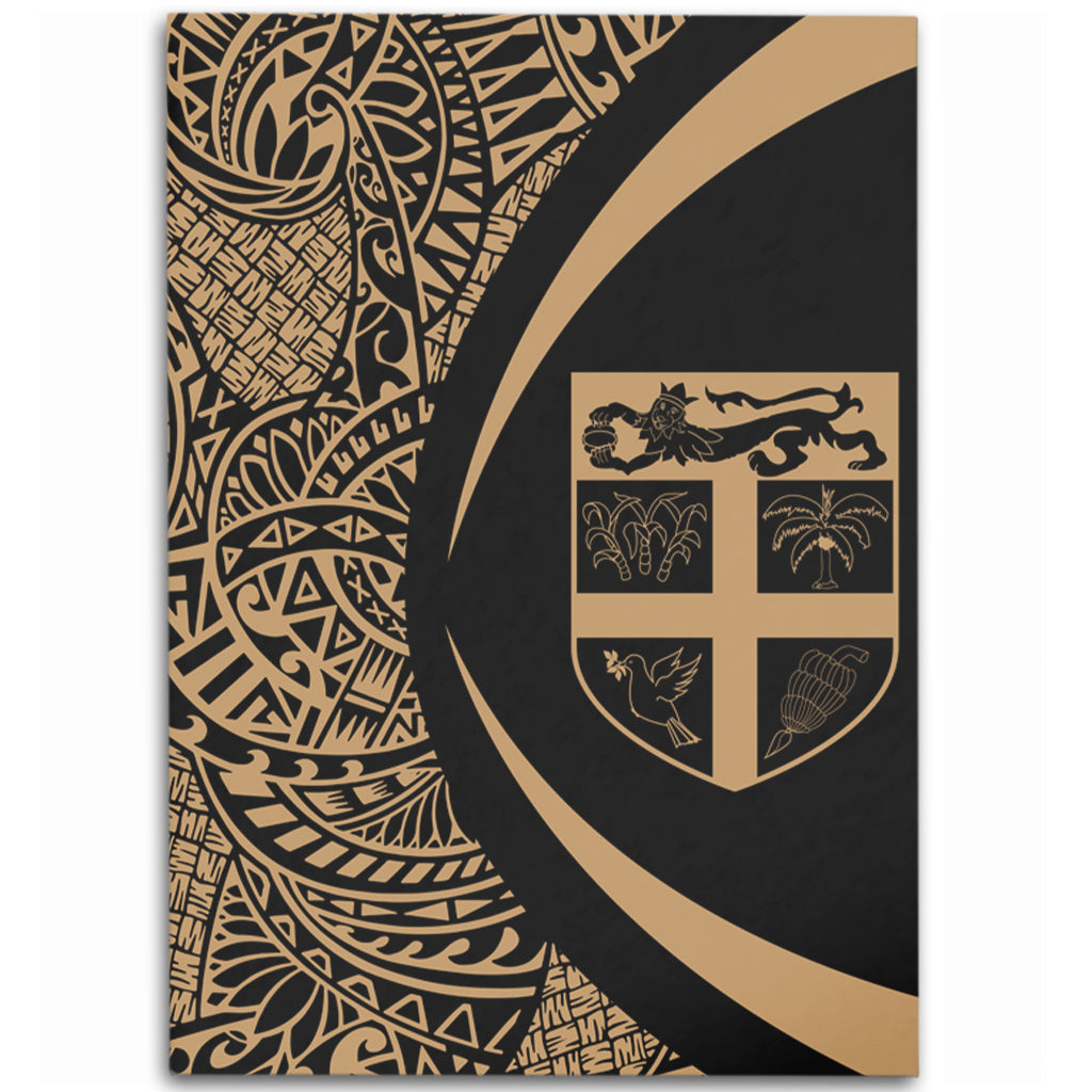 Fiji Area Rug Lauhala Gold Circle Style-Myprintsy