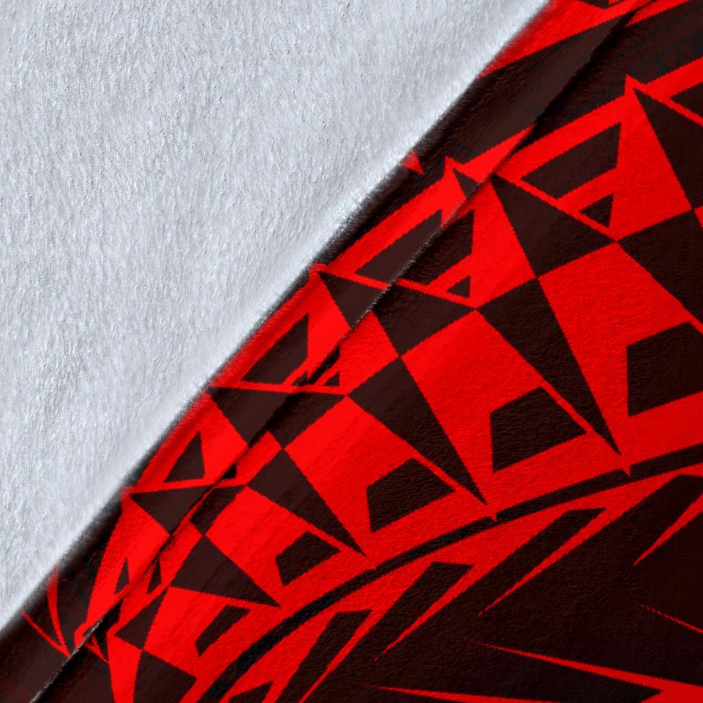 Fiji Premium Blanket - Red Shark Polynesian Tattoo-Myprintsy