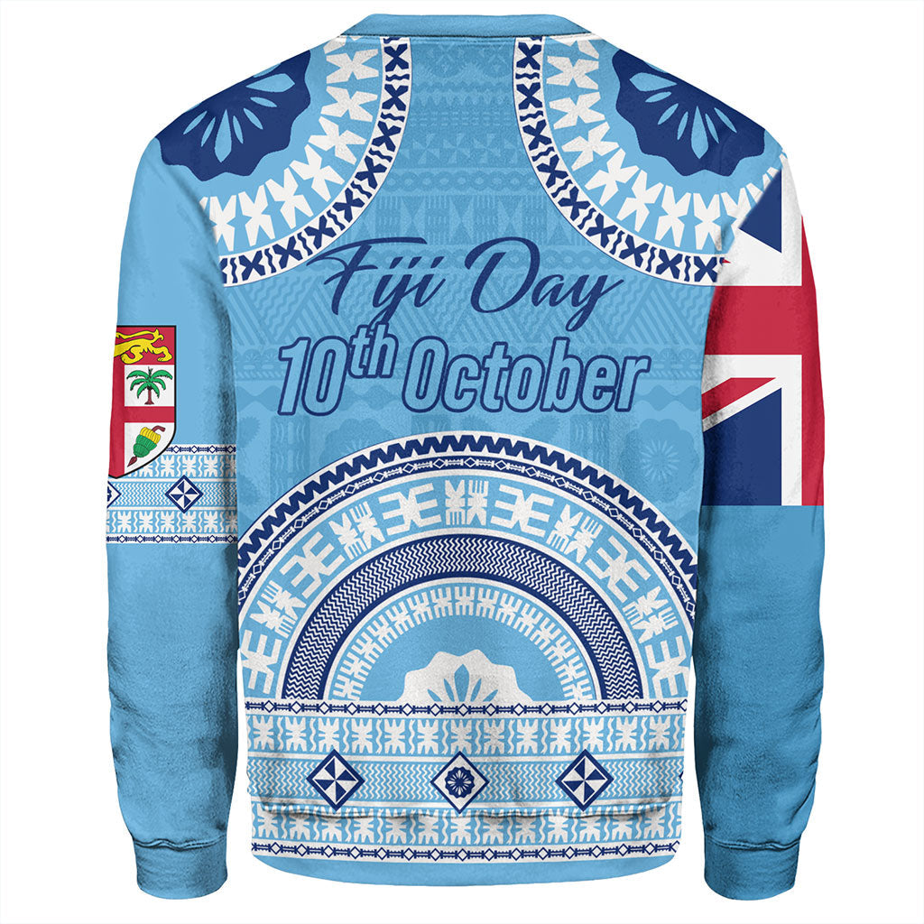 Fiji Sweatshirt Happy Fiji Day Bula Pattern-Myprintsy