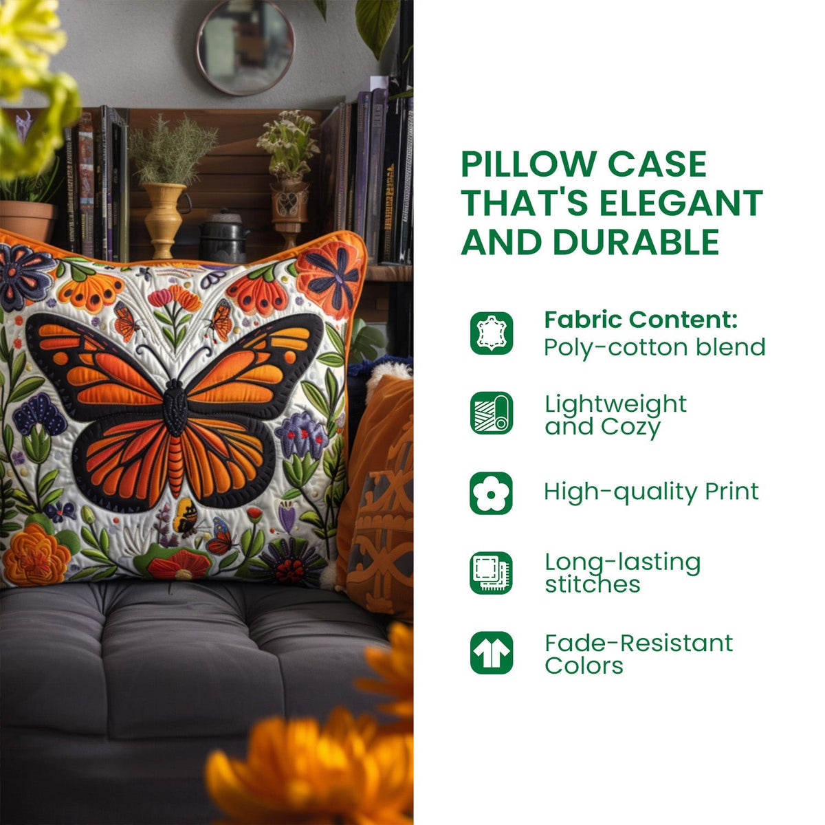Ginger House Quilted Pillow Case VH VTQ-Myprintsy