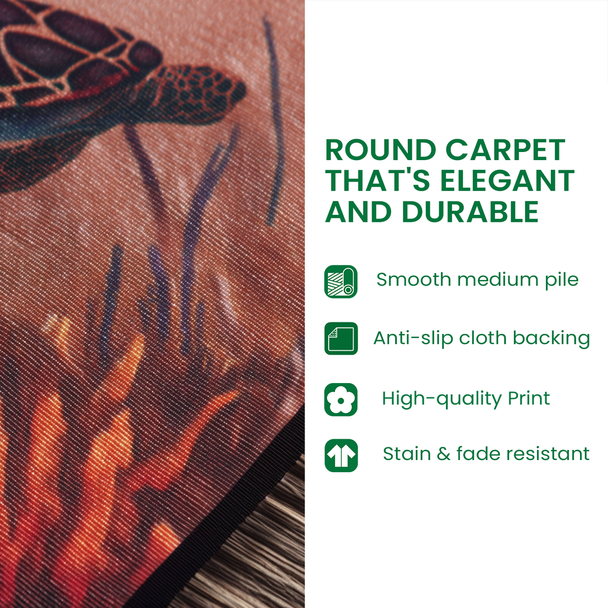 Gnome Cave Hearth Round Carpet VTQ-Myprintsy