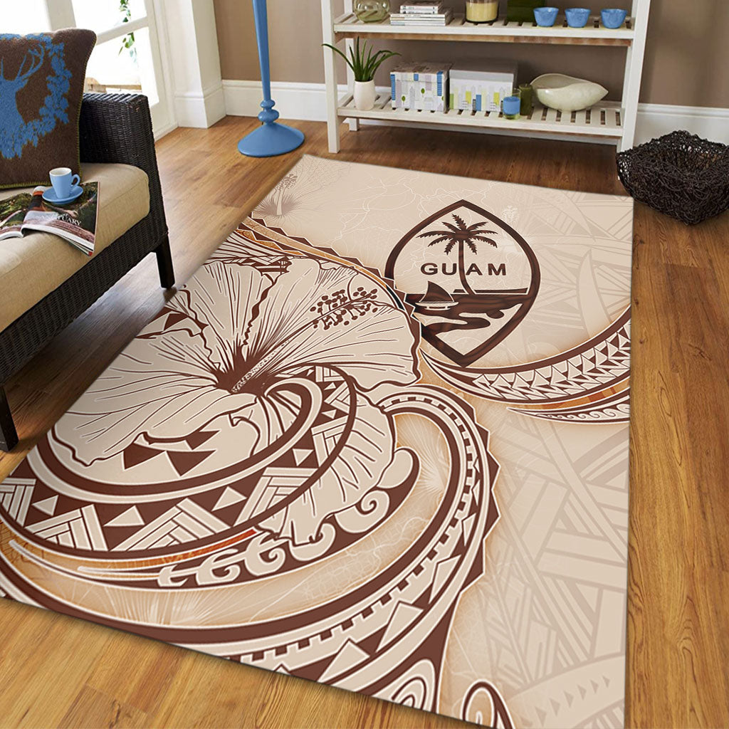 Guam Area Rug Hibiscus Flower Vintage Style-Myprintsy