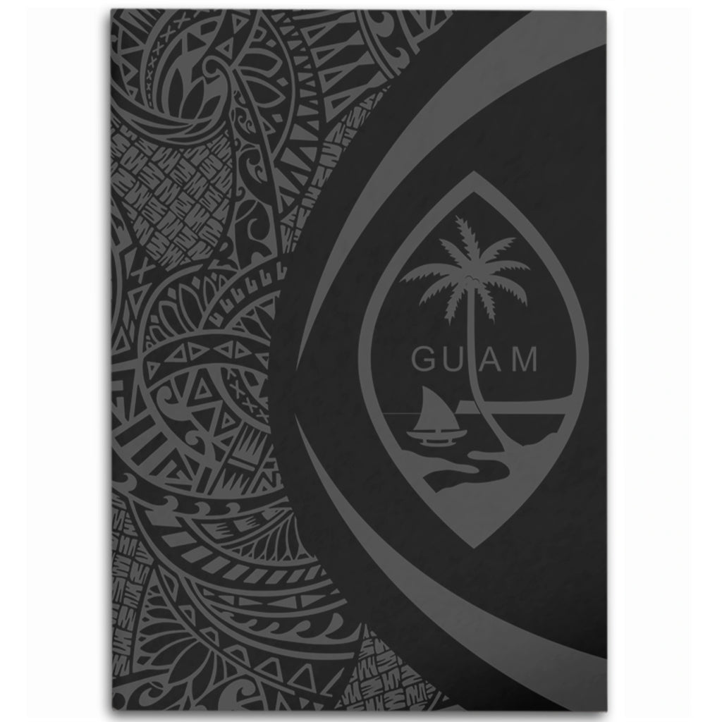 Guam Area Rug Lauhala Gray Circle Style-Myprintsy