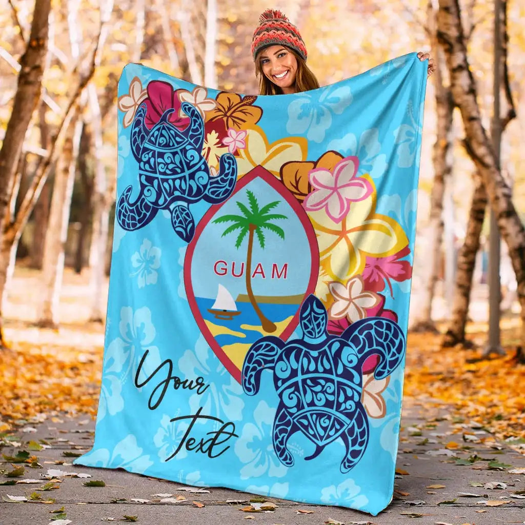 Guam Custom Personalised Premium Blanket - Tropical Style-Myprintsy