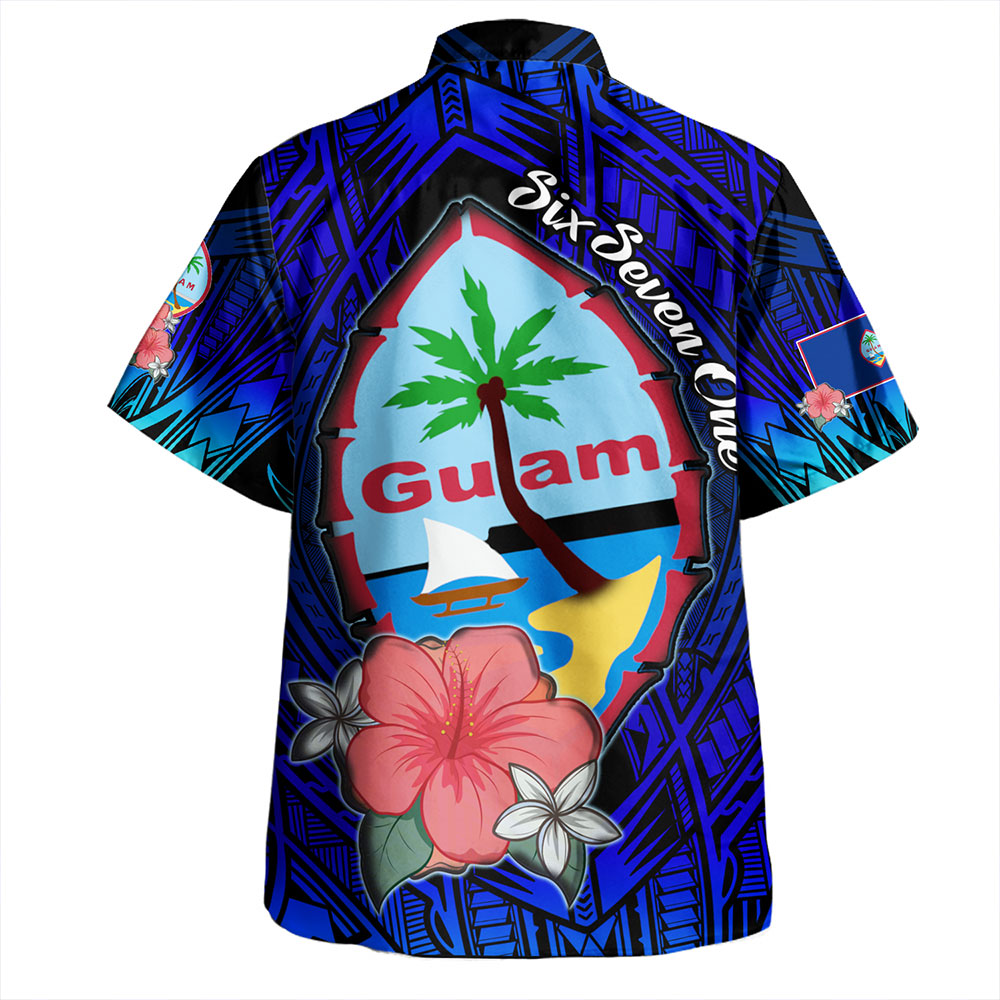Guam Hawaiian Shirt Hibiscus Flowers With Seal-Myprintsy