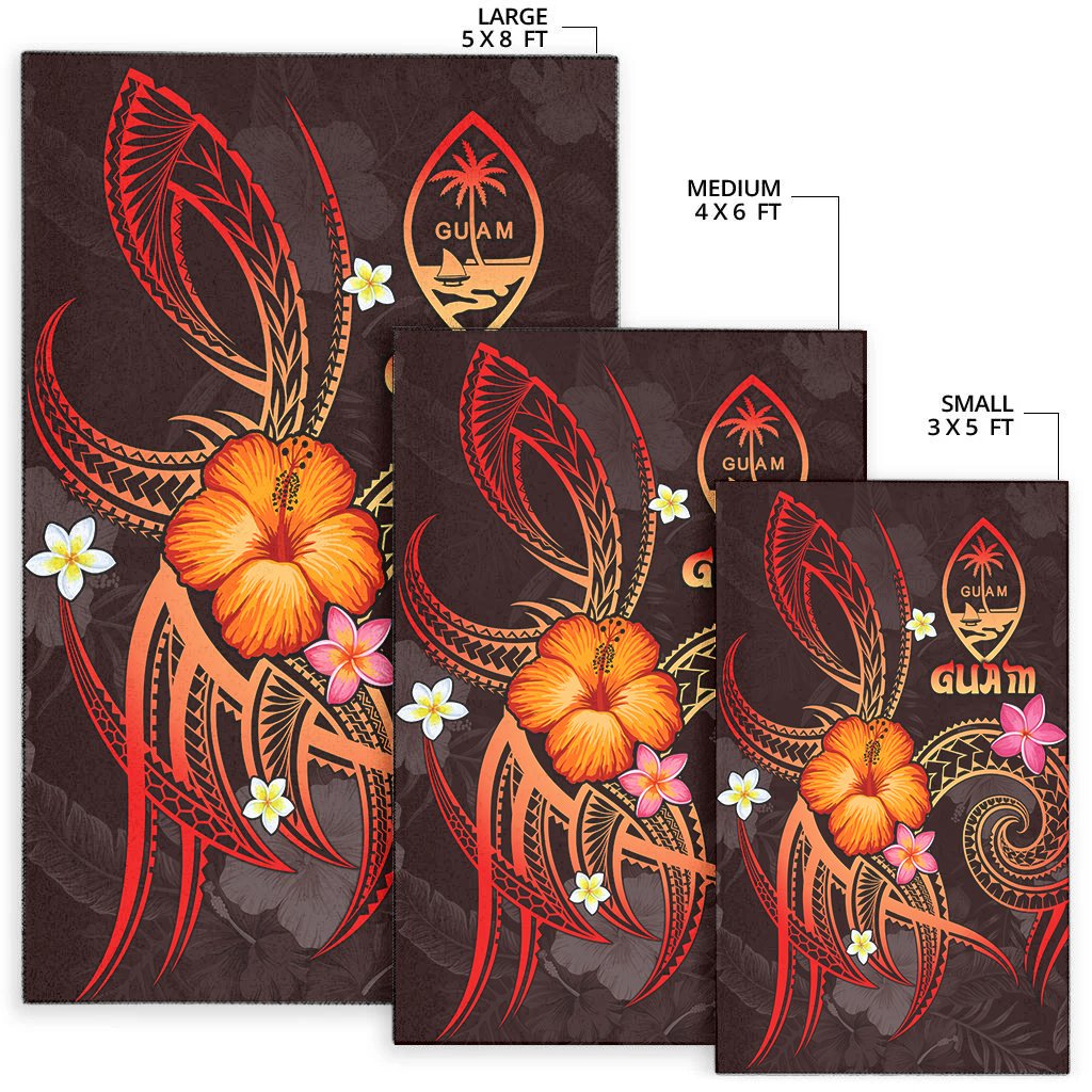 Guam Polynesian Area Rug - Legend of Guam (Red)-Myprintsy