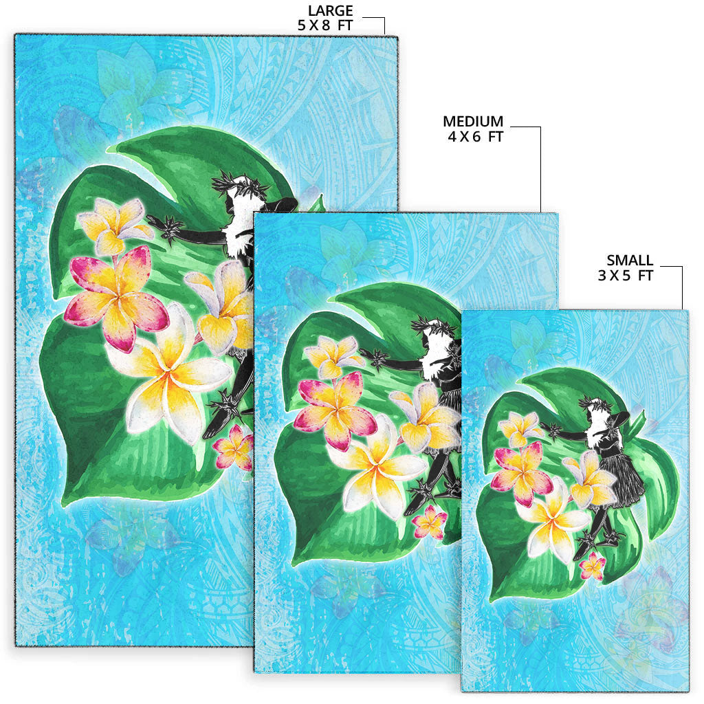 Hawaii Area Rug Hula Girls With Tropical Flowers Polynesian Style-Myprintsy