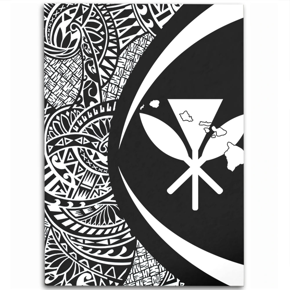 Hawaii Area Rug Kanaka Maoli Hawaiian Map Lauhala White Circle-Myprintsy
