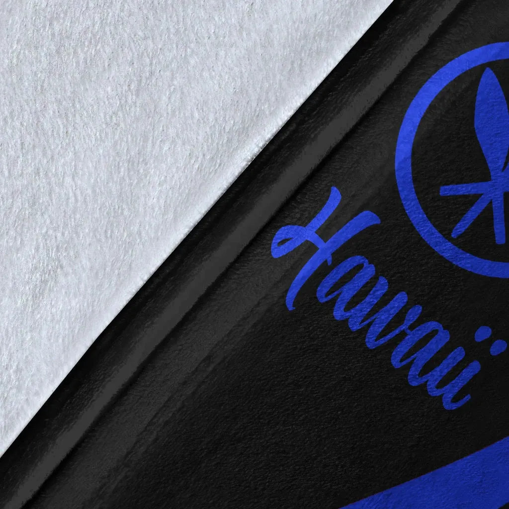 Hawaii Premium Blanket - Blue Polynesian Tentacle Tribal Pattern-Myprintsy