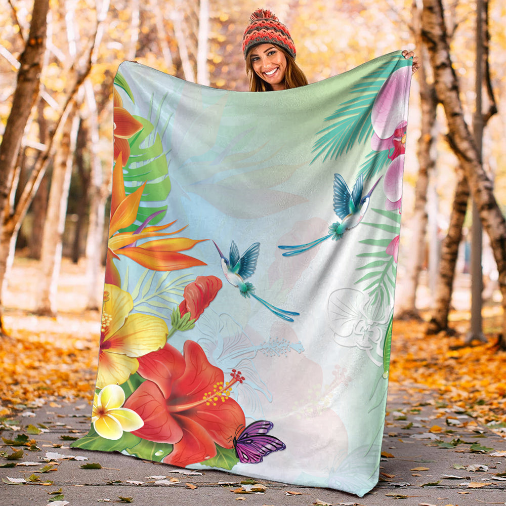 Hawaii Premium Blanket Hibiscus In Jung-Myprintsy