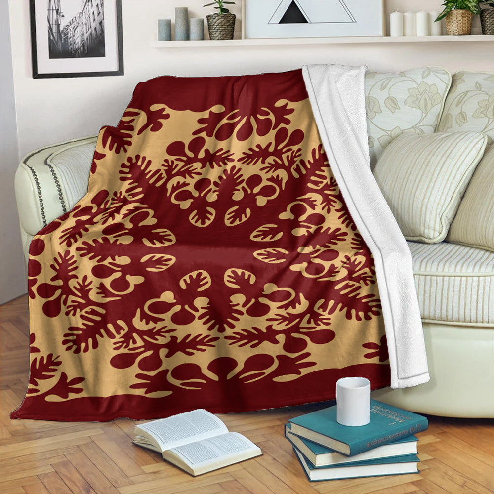 Hawaii Premium Blanket Quilt Vintage Palm-Myprintsy