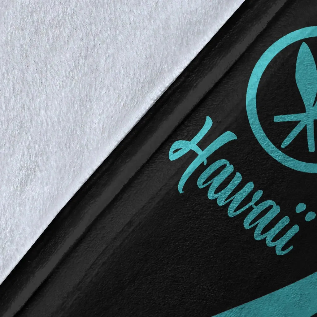Hawaii Premium Blanket - Turquoise Polynesian Tentacle Tribal Pattern-Myprintsy