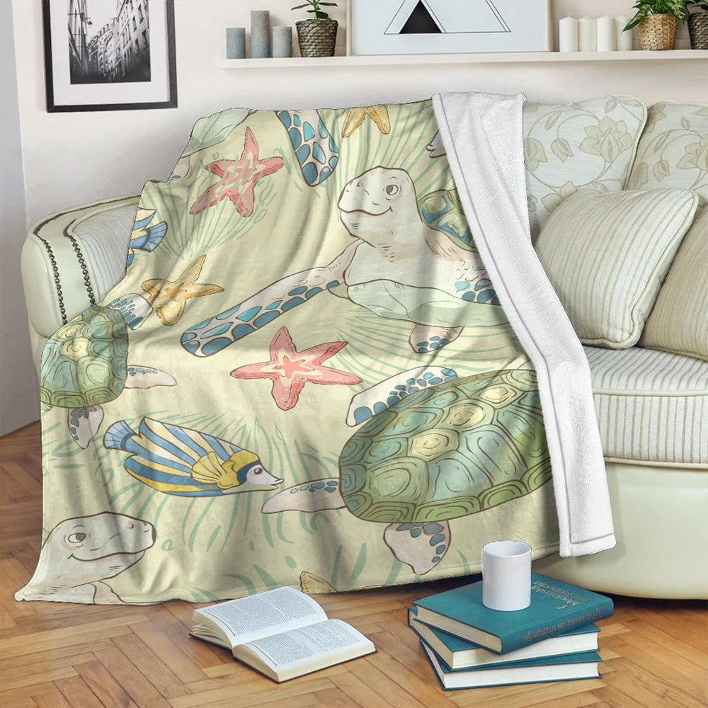 Hawaii Premium Blanket World Animal In Sea-Myprintsy