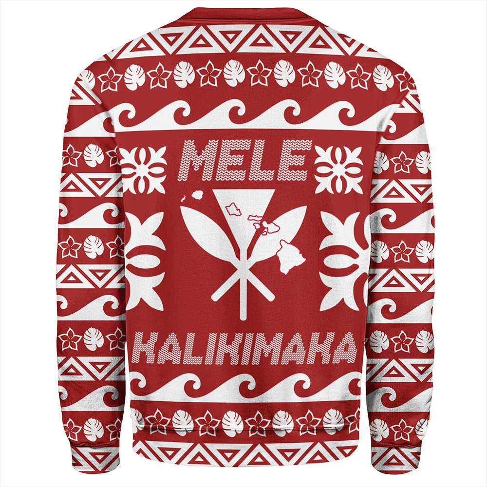 Hawaii Sweatshirt King Native Hawaiian Kakau Pattern Christmas-Myprintsy