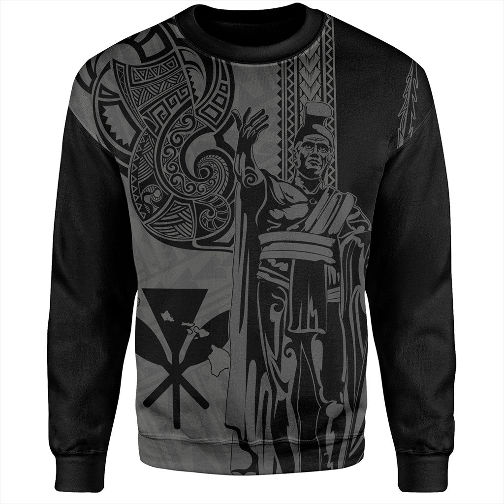 Hawaii Sweatshirt Polynesian Tribal Tattoo King Kamehameha-Myprintsy